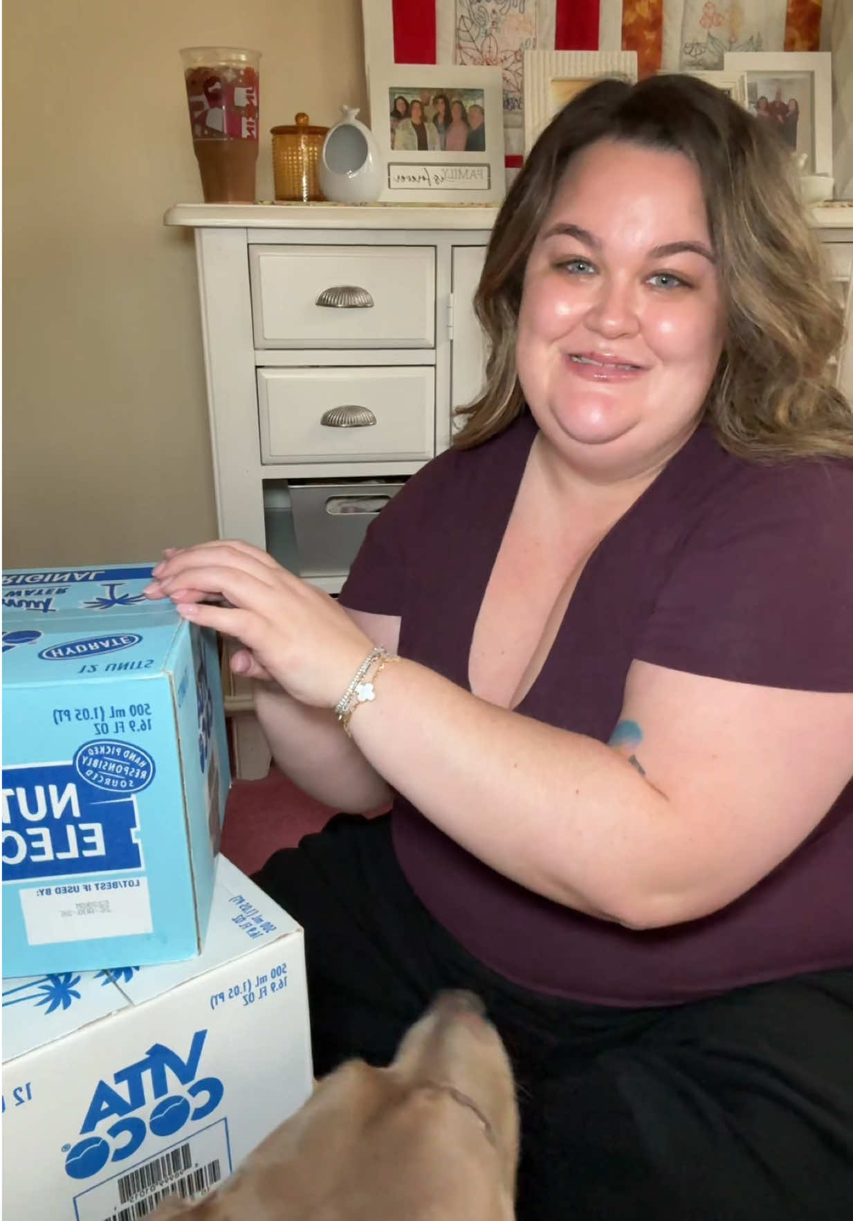 TikTok post by @sydneyslayyyz for COSRX. Caption reads: PR UNBOXING WITH MY PUP....