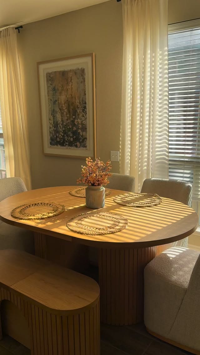 Instagram post by @maddiehen.scharff for Transformer Table. Caption reads: This table has been a GAME CHANGER in our home!....