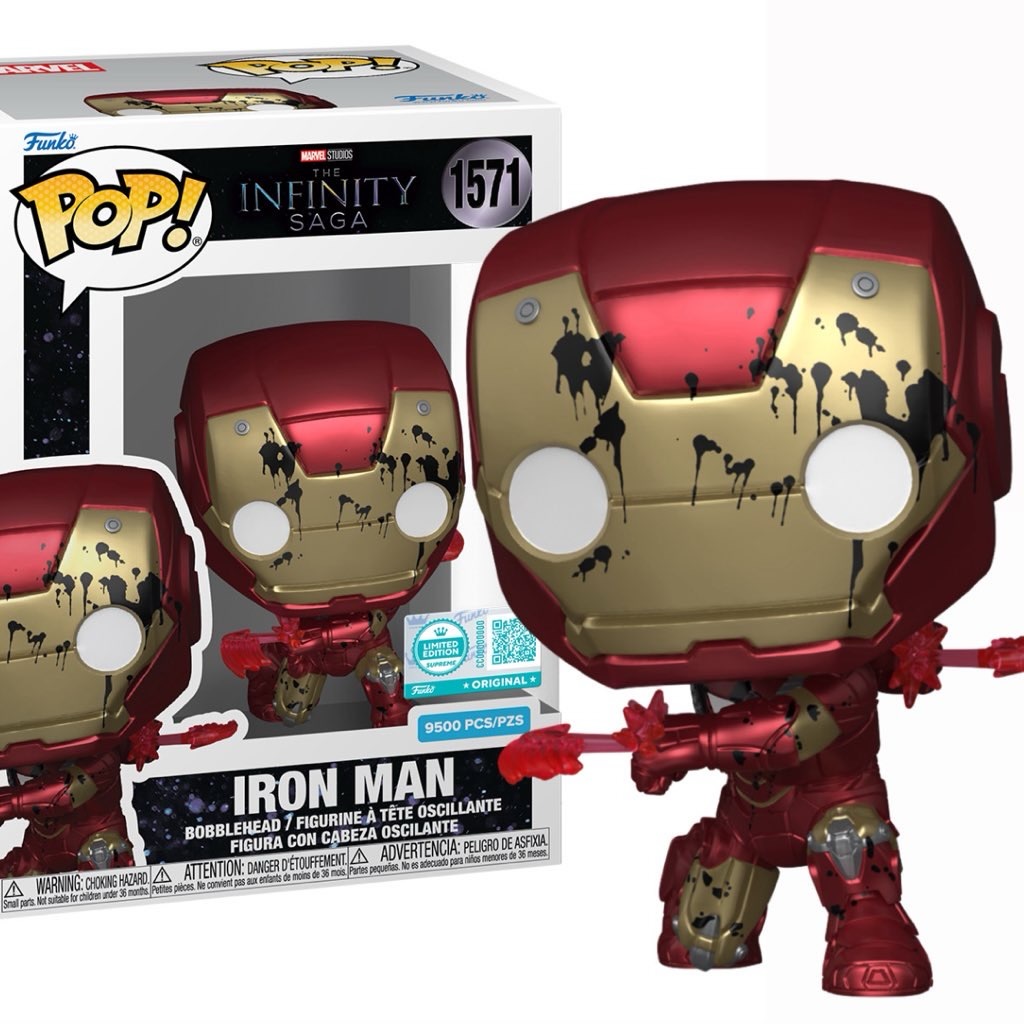 Instagram post by @funkopopsnews for Funko. Caption reads: Full glams for the awesome new Iron Man Funko POP!....