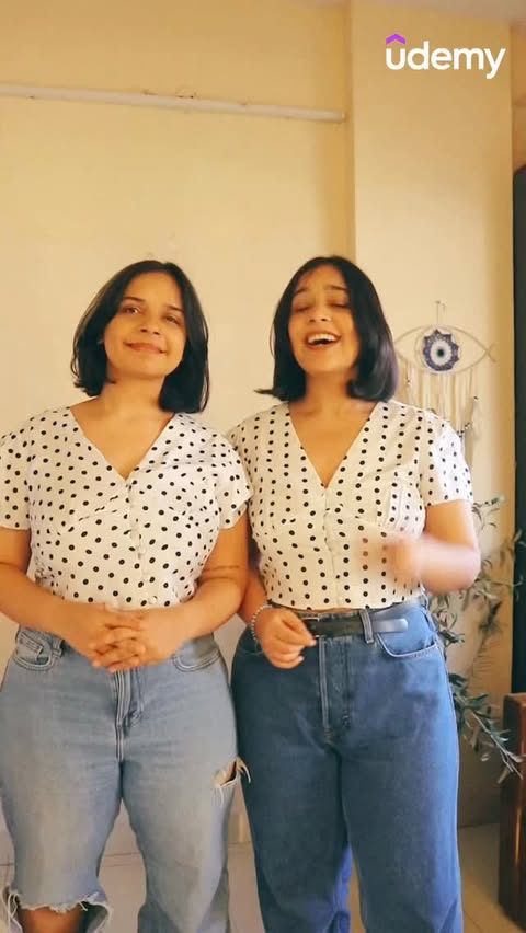 Instagram post by @twinsis_02 for Udemy. Caption reads: [...] But skills matter more. Upskill with Udemy....