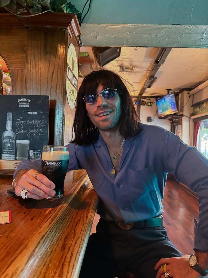 Instagram post by @therealmrfantasy for Guinness. Caption reads: Every day is @guinness day 😜🤪 enjoy … now where....