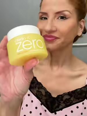 TikTok post by @silkyreddgirl for Banila Co USA. Caption reads: Banila Clean It Zero Cleansing Balm #banilla....