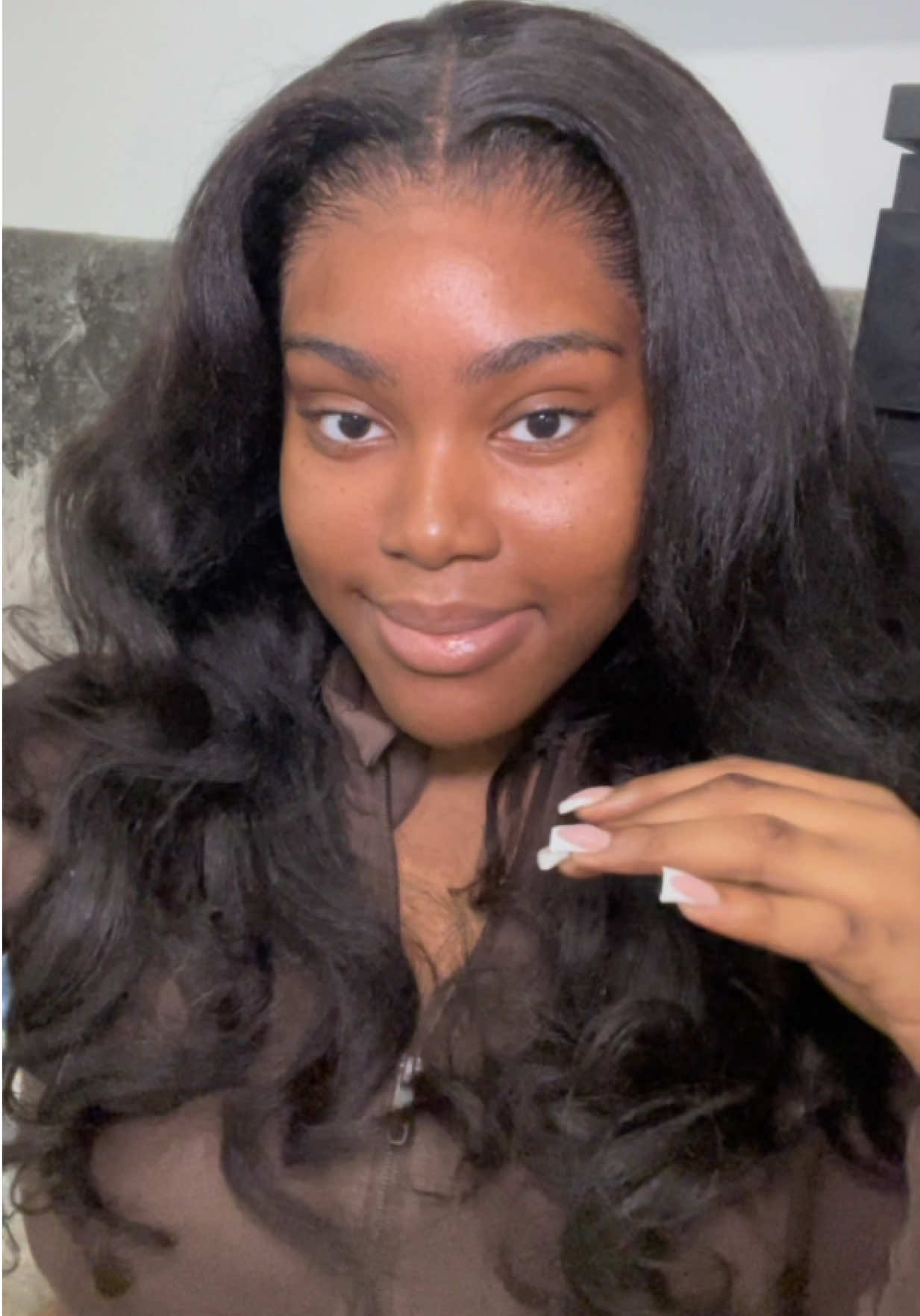 TikTok post by @emikekors for Wavymy. Caption reads: We Love Some Curls!! 🤎 @Wavymyhair Store.