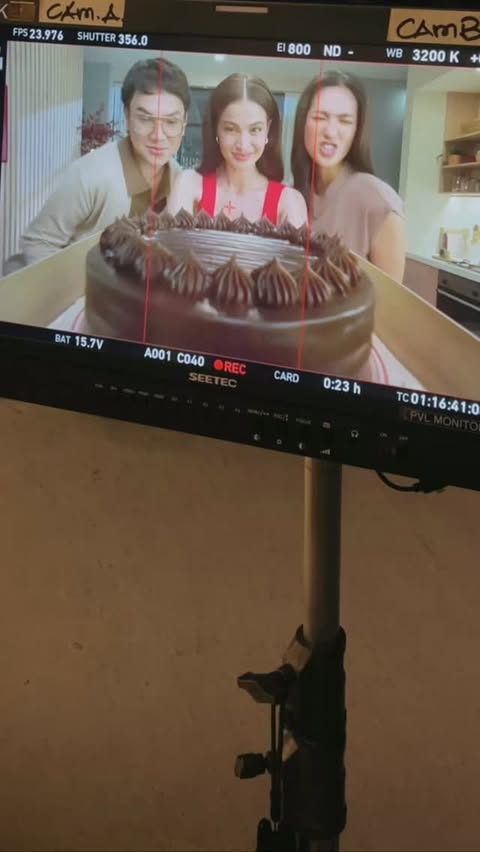 Instagram post by @mergemodels for Red Ribbon Bakeshop. Caption reads: [...] of the year, and it’s for @redribbonbakeshop....