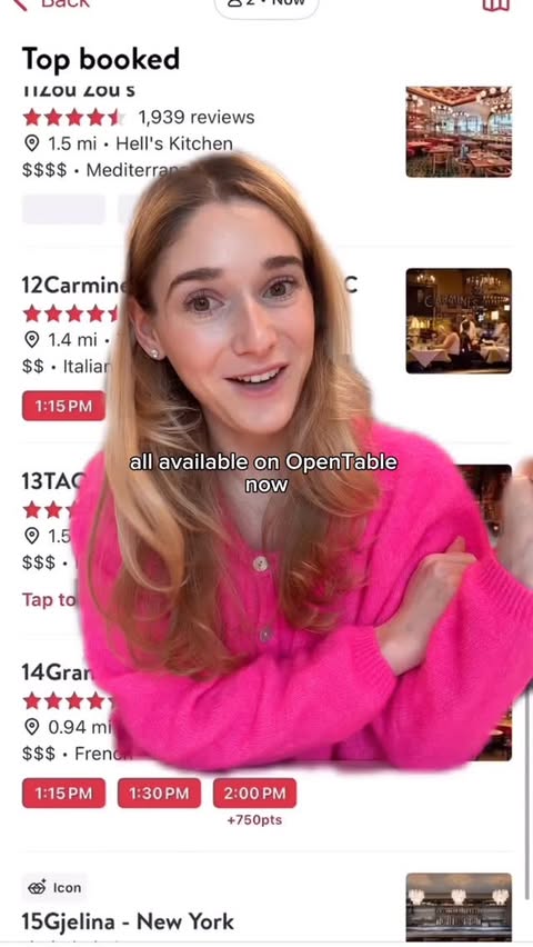 Instagram post by @thedailyschvitz for OpenTable. Caption reads: [...] out our top restaurant contenders on....