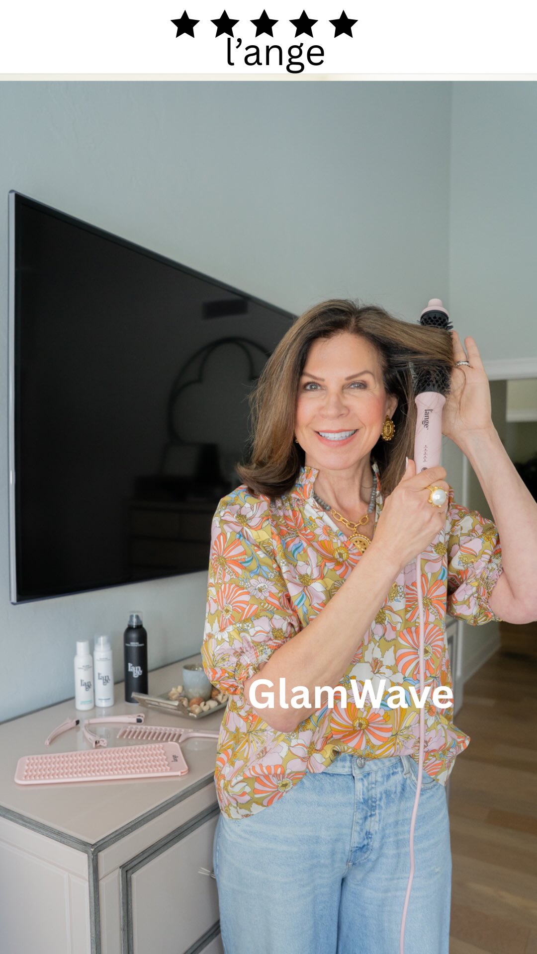 Instagram post by @gwenliveswell for L'ange Hair. Caption reads: There was a time I thought I had to shrink to fit....
