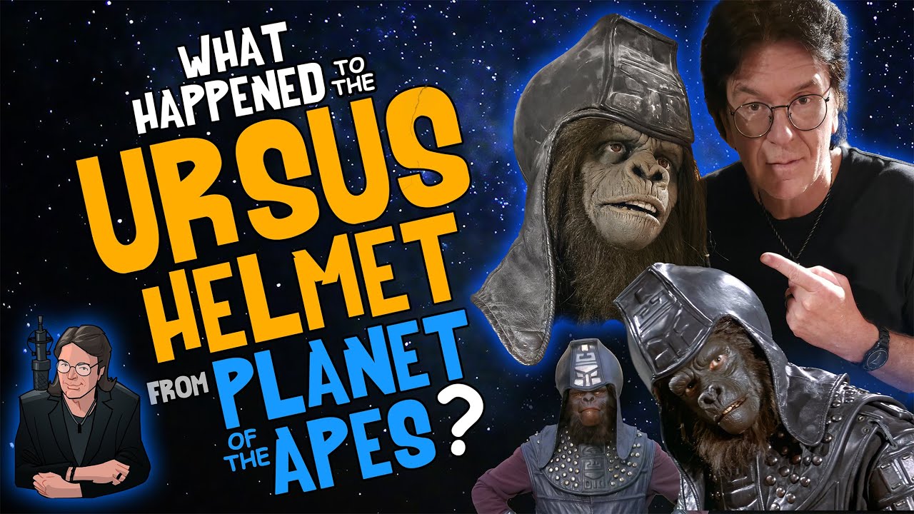 YouTube post by @MoviesMusicMonsters for DeleteMe. Caption reads: What Happened to the URSUS HELMET from PLANET Of....