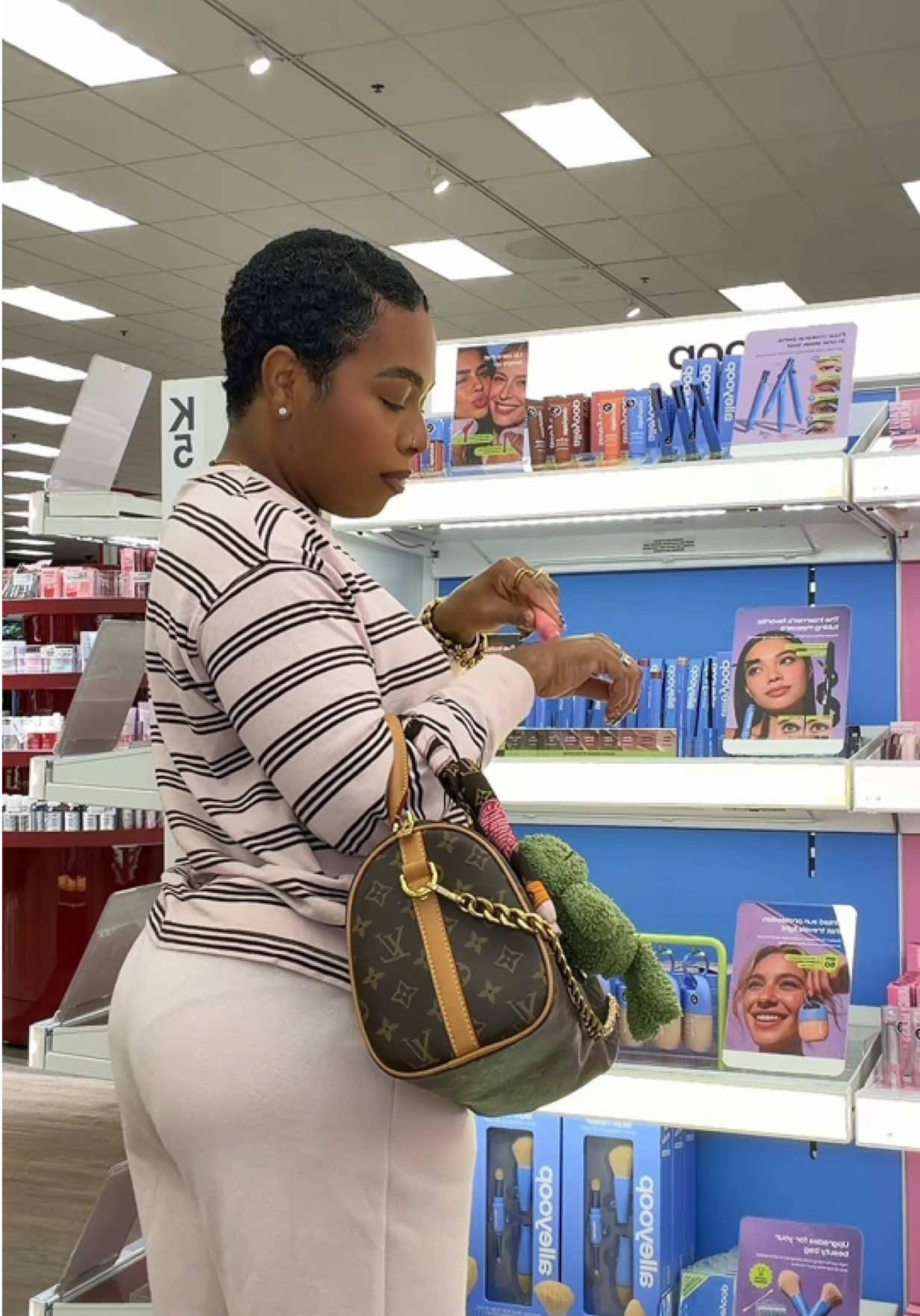 TikTok post by @danniloxx_ for Alleyoop. Caption reads: Checking out the new @Alleyoop Beauty line inside....