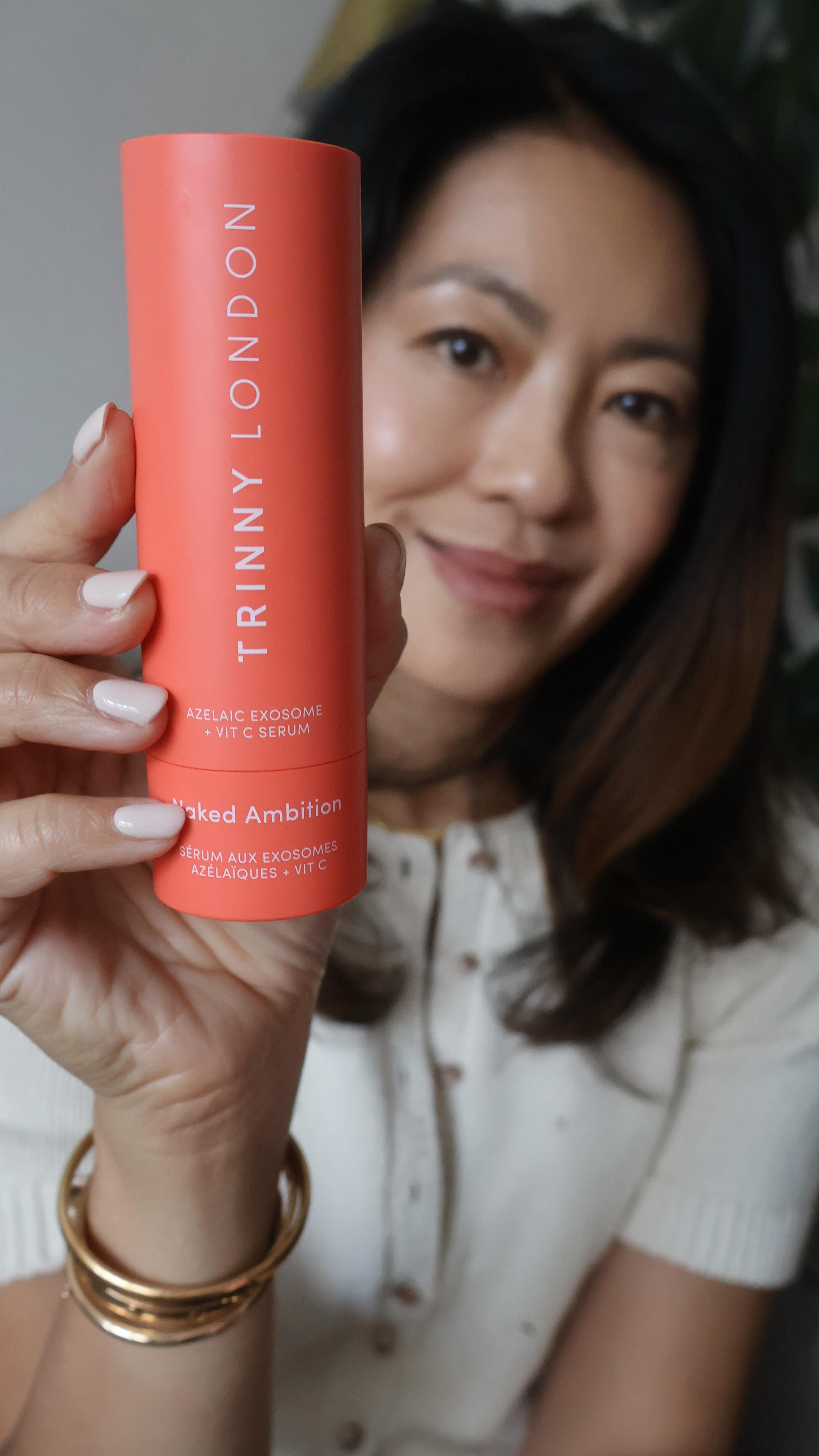 Instagram post by @just.a.bit.of.faith for Trinny London. Caption reads: AD. As a retinol user, my biggest fear was adding....