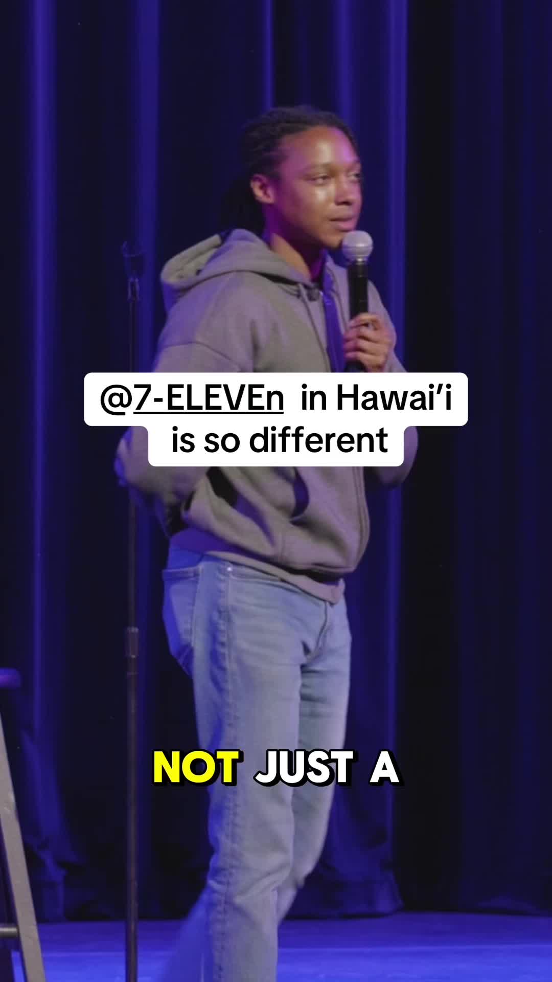 TikTok post by @joshjohnsoncomedy for 7-Eleven. Caption reads: @7-ELEVEn in Hawai’i is so different than the rest....