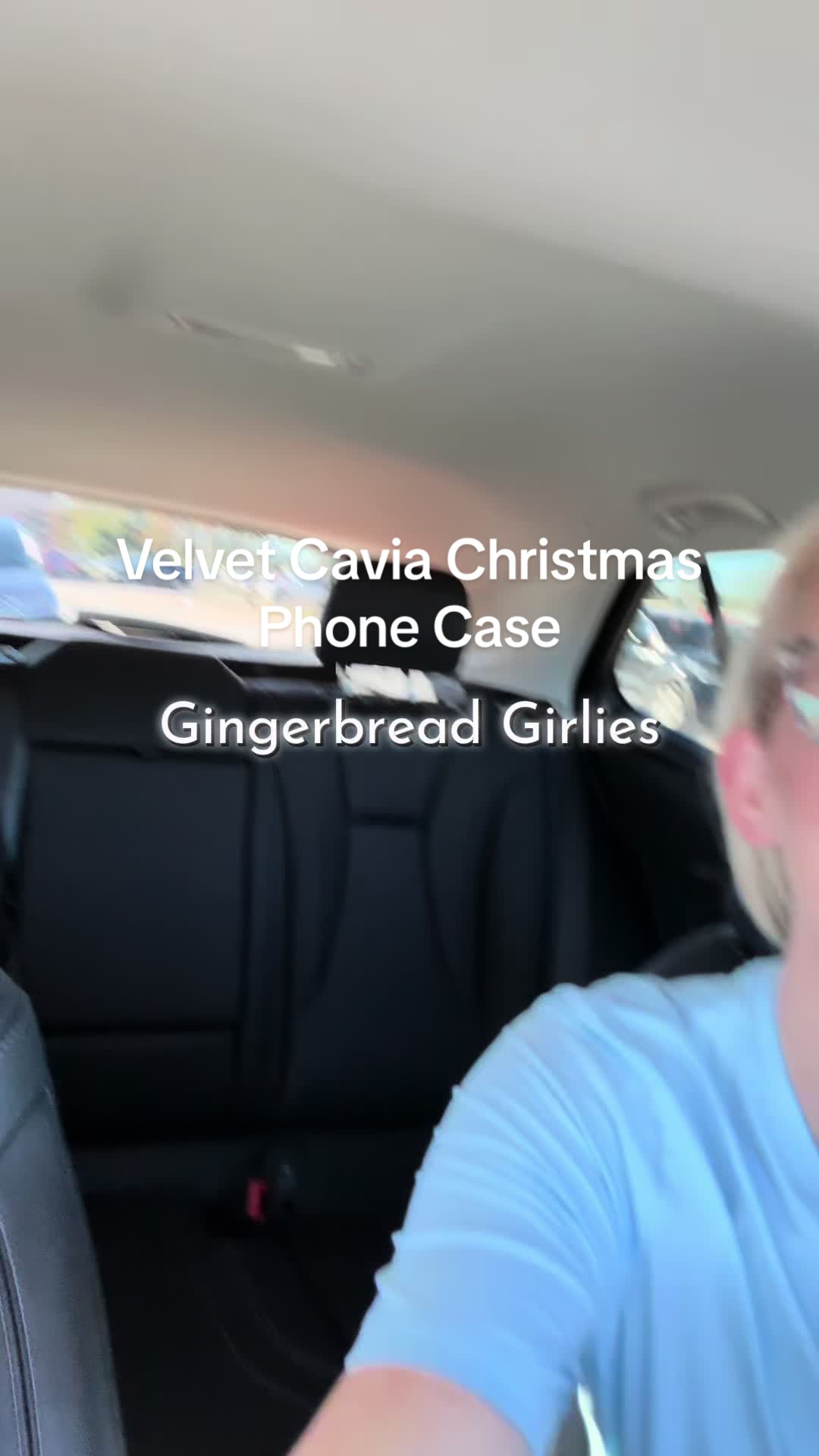 TikTok post by @spill_it_mom for VELVET CAVIAR. Caption reads: This gingerbread case from @velvetcaviar is....
