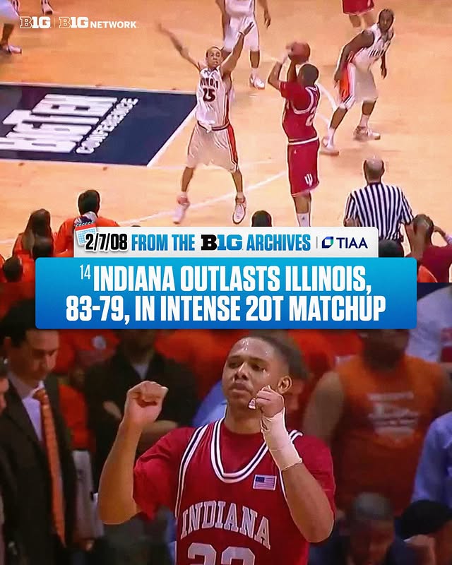Instagram post by @bigtennetwork for TIAA. Caption reads: [...] @indianambb to the win in Champaign. 📍 TIAA....