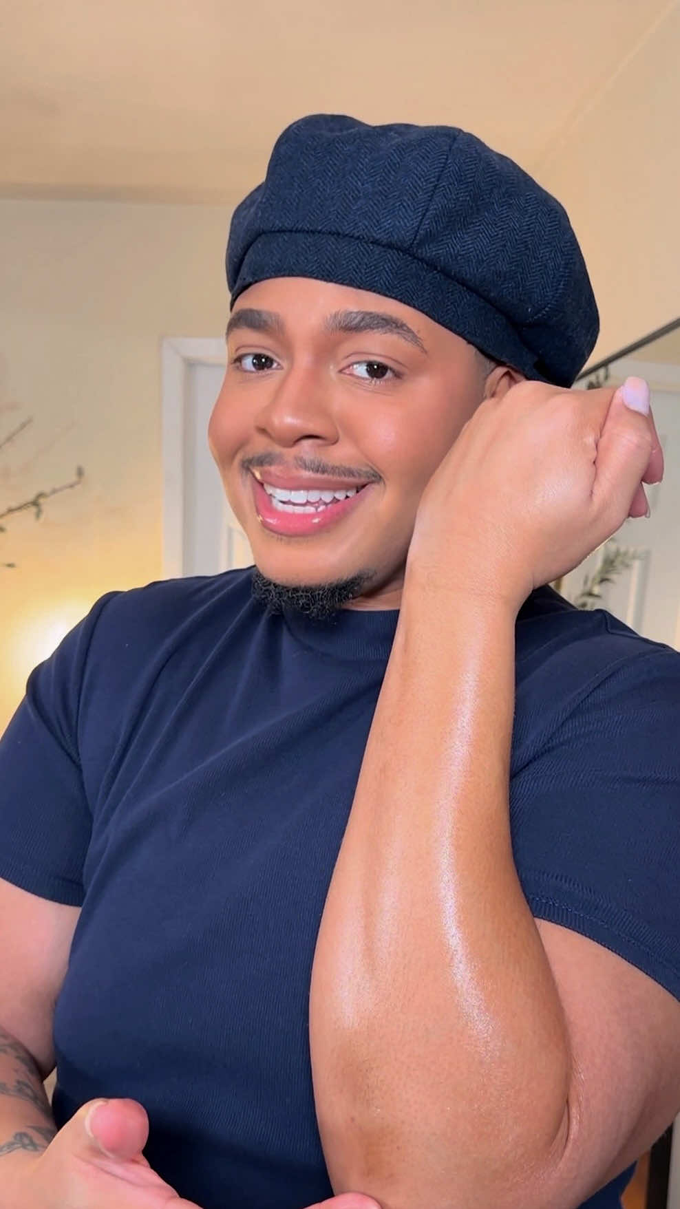 TikTok post by @scotfknlouie for Vaseline. Caption reads: GLOW LIFE ACTIVATED with the new @Vaseline Glisten....