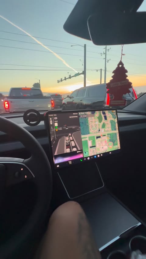 Instagram post by @therealjunn for Tesla. Caption reads: [...] ahh morning session with my Tessy! 🔥💦....