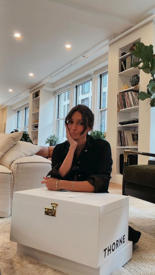 Instagram post by @whitneyfransway for Thorne. Caption reads: This PR package came arrived today helping break....