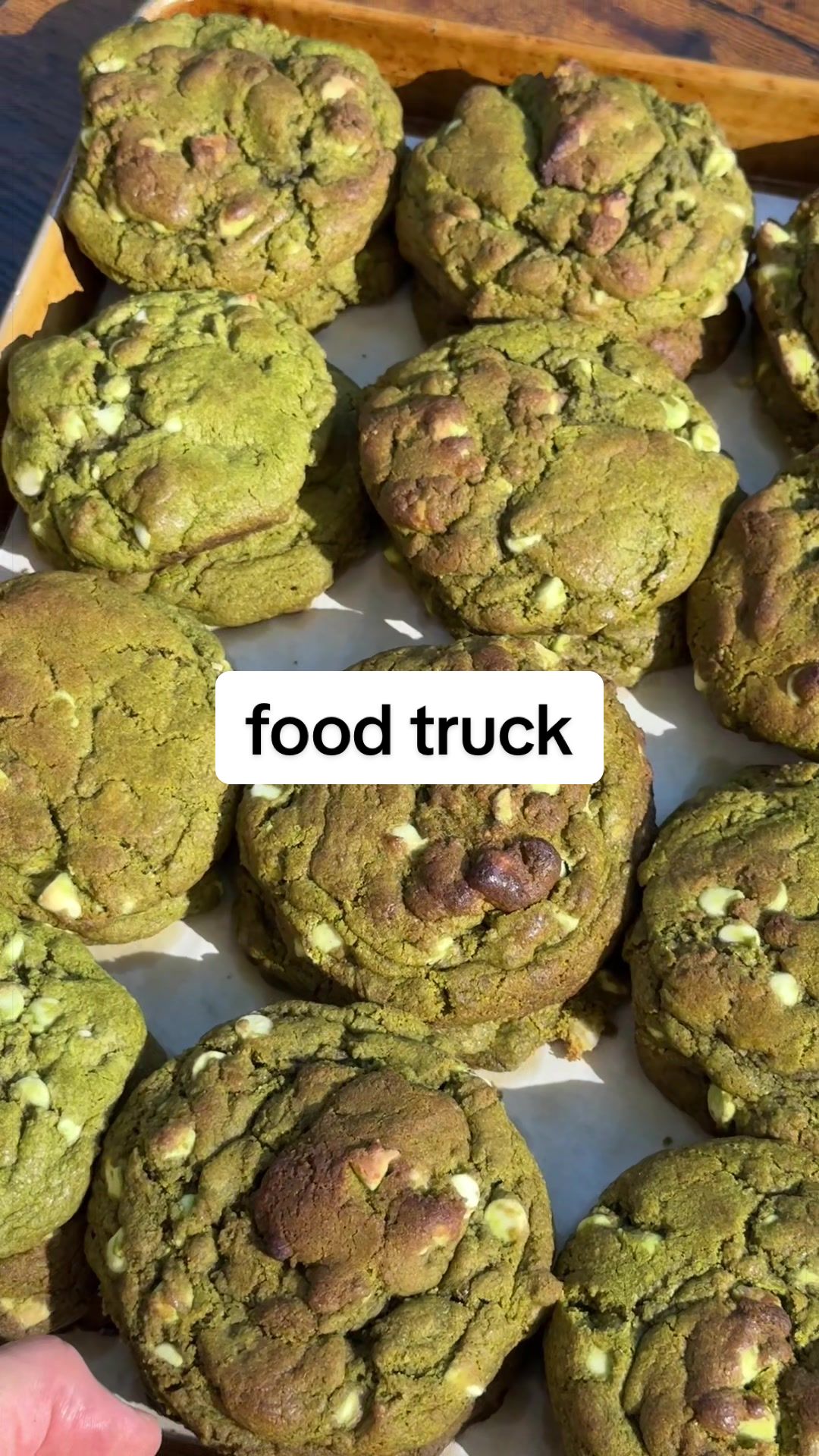 TikTok post by @ryannordheimer for Jade Leaf Matcha. Caption reads: [...] chip cookies 💚🍪 I partnered with @Jade....