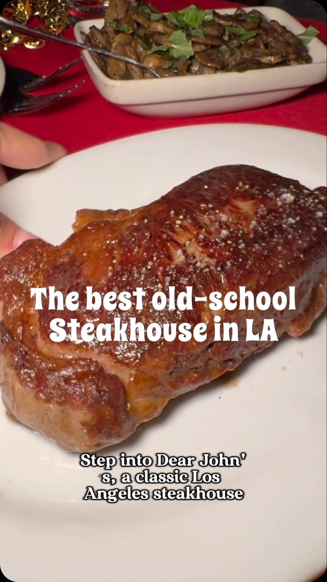 Instagram post by @josiahcitrin for Eater LA. Caption reads: Walking into @dearjohnsbar is like stepping into a....