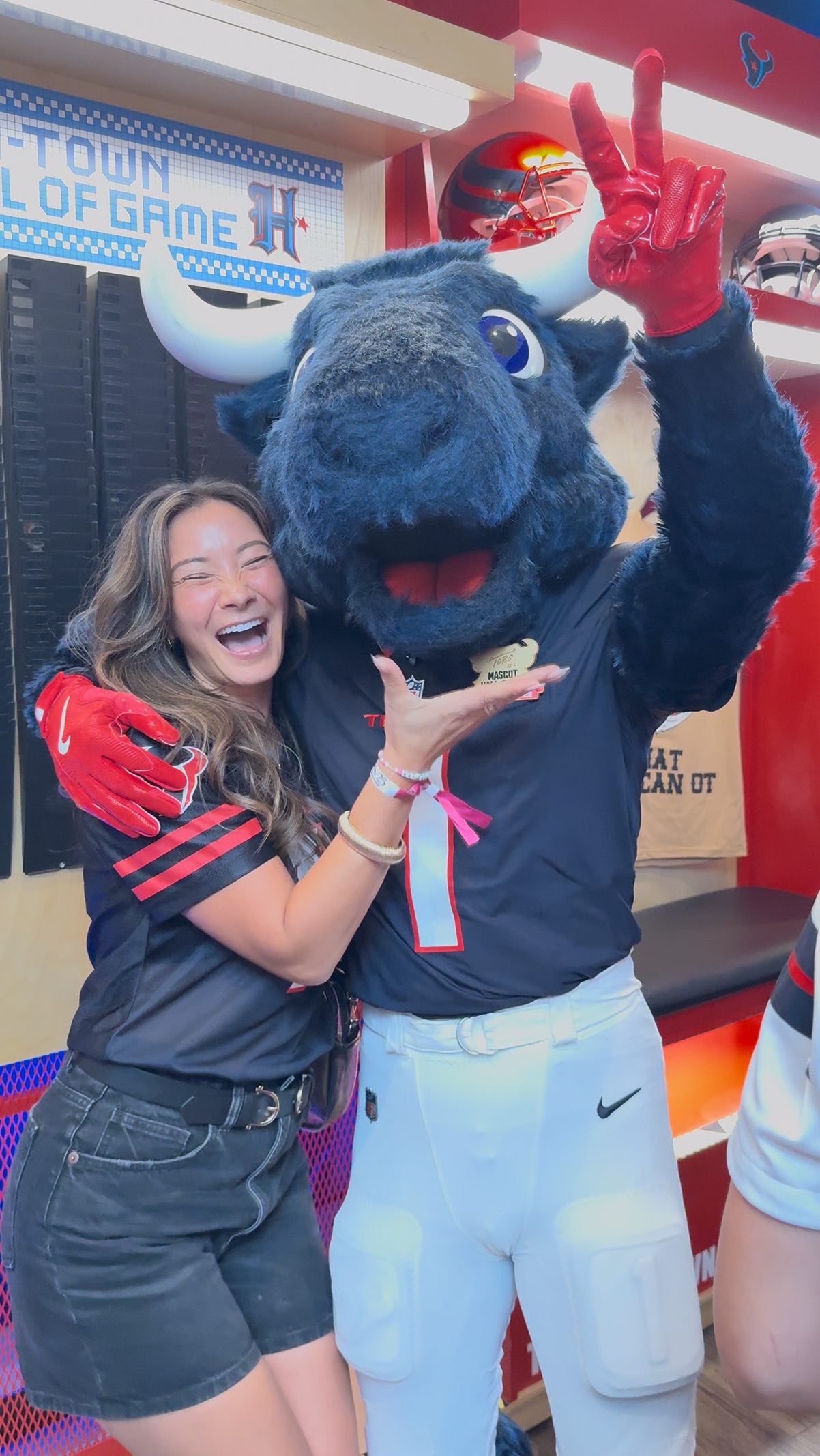 Instagram post by @destiniejoy for Ticketmaster. Caption reads: Thank you @ticketmaster and @houstontexans ! From....