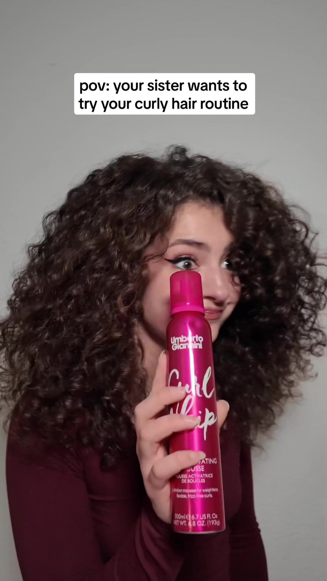 TikTok post by @_dany_jj for UMBERTO GIANNINI. Caption reads: it’s THE routine for long lasting curls,....