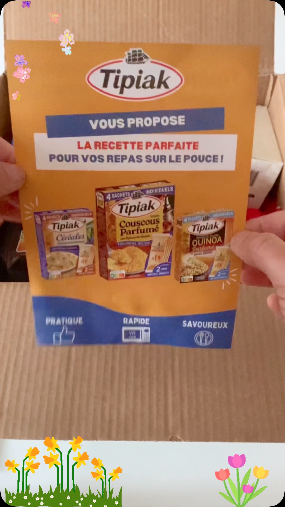 Instagram post by @cuisine_fait_maison_ for Degusta Box. Caption reads: Unboxing de ma dégusta box avril, thème « LA....