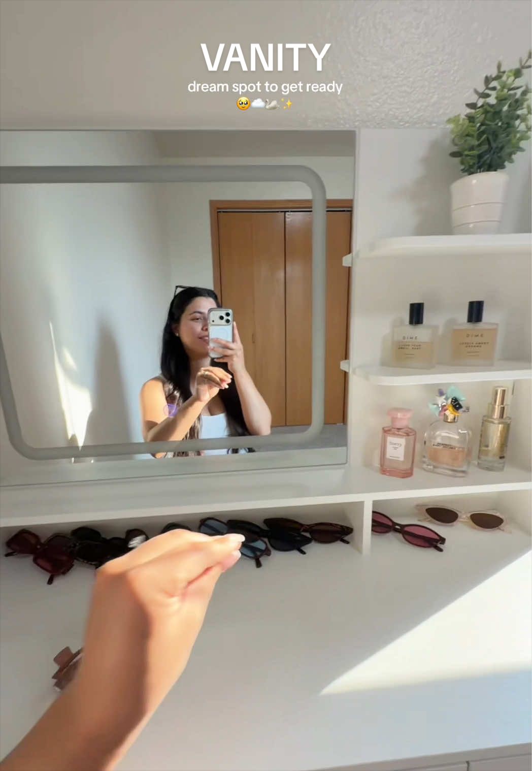 TikTok post by @alyssamariahhh for WeCharmer Store. Caption reads: [...] #beautyroom #homedecor @WeCharmer Store.