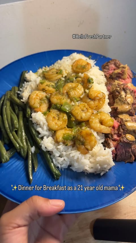 Instagram post by @t1aara for HelloFresh US. Caption reads: Not gonna lie to you all this Cajun steak meal....