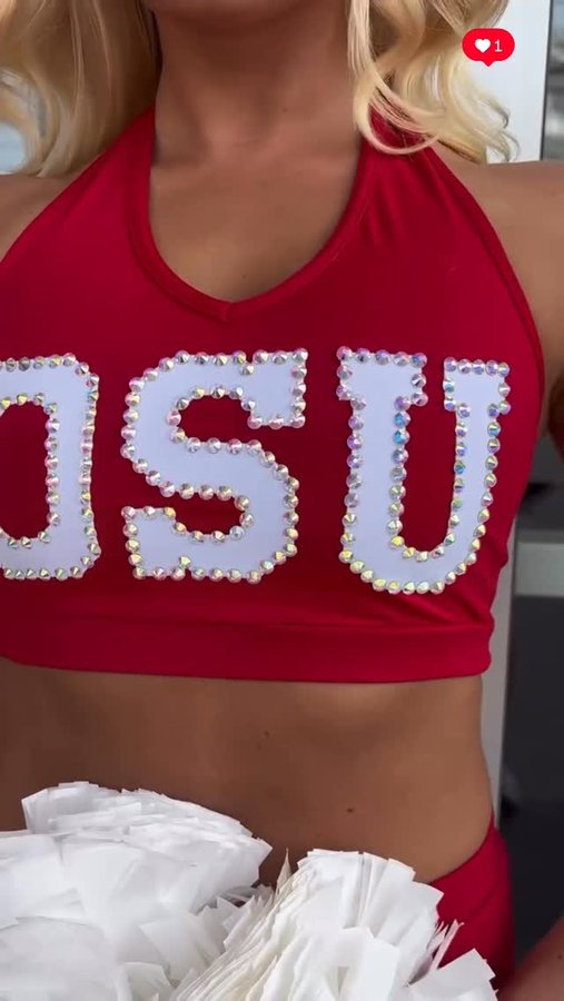 Instagram post by @kristin_vsfohio for Varsity Spirit. Caption reads: [...] REVEAL ✨❤️🩶

HUGE thank you to....