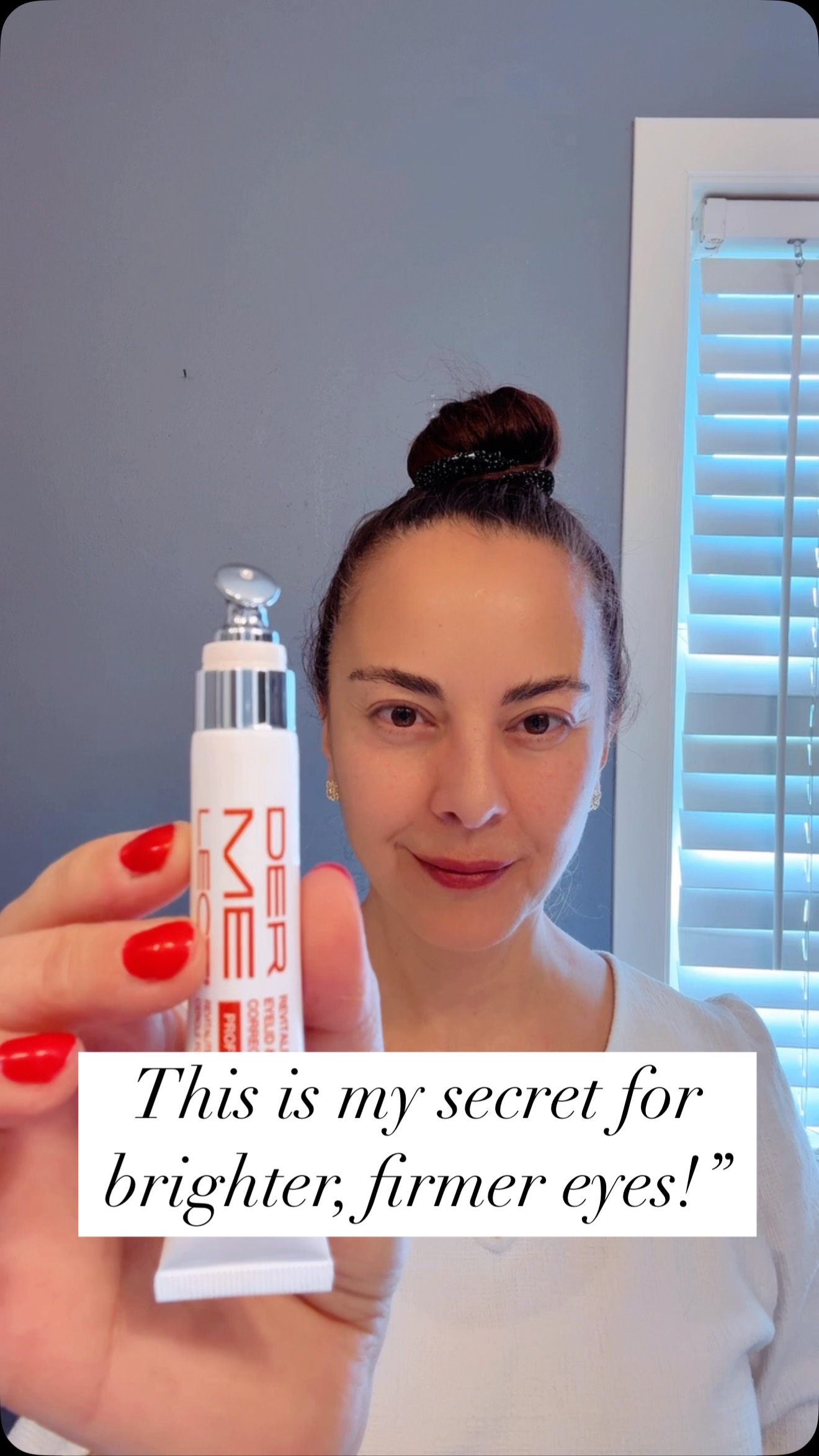 Instagram post by @daisy.diarys for Dermelect. Caption reads: 🌸Taking care of my eye area has always been a....