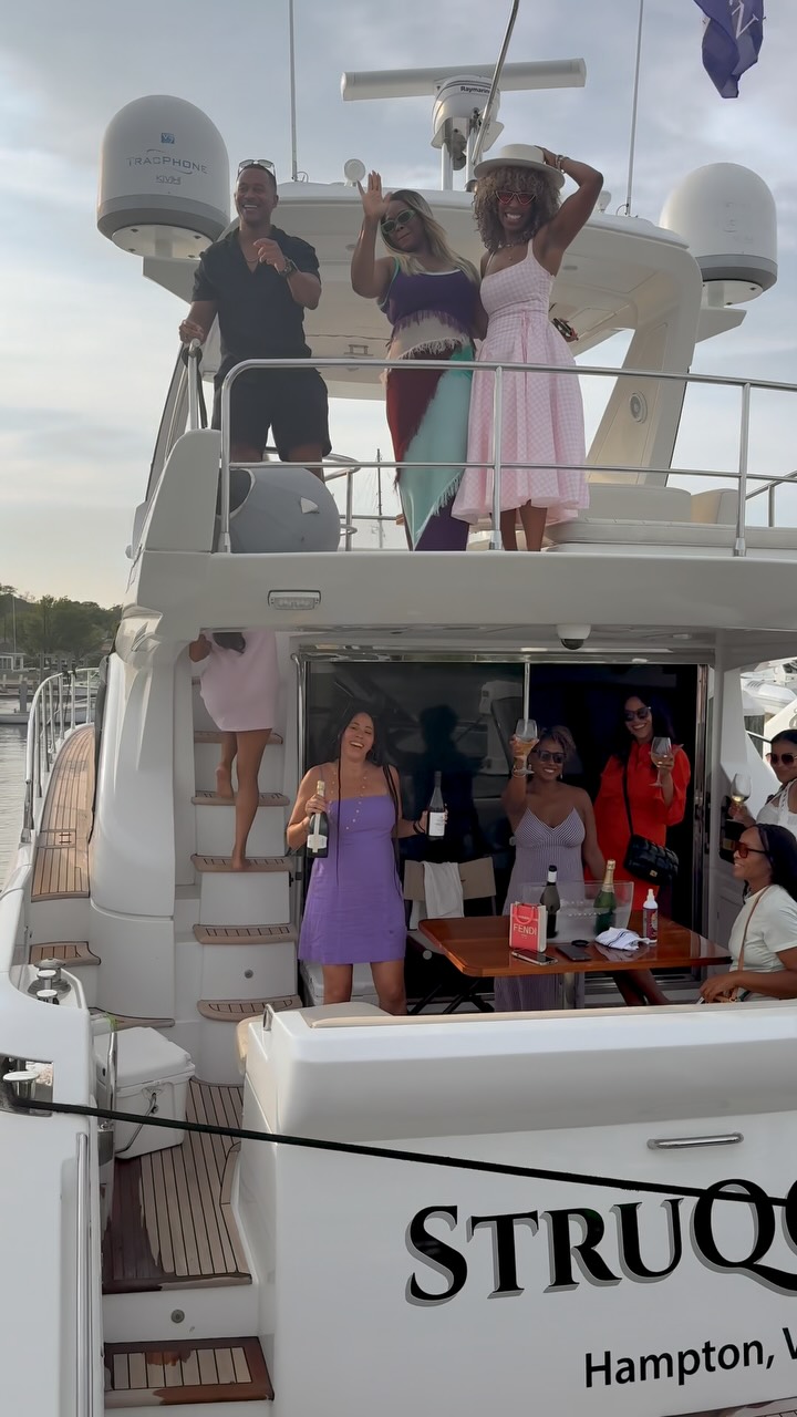 Instagram post by @msdaglis for Tiktok. Caption reads: Blame @getawayyachtcharters for this....