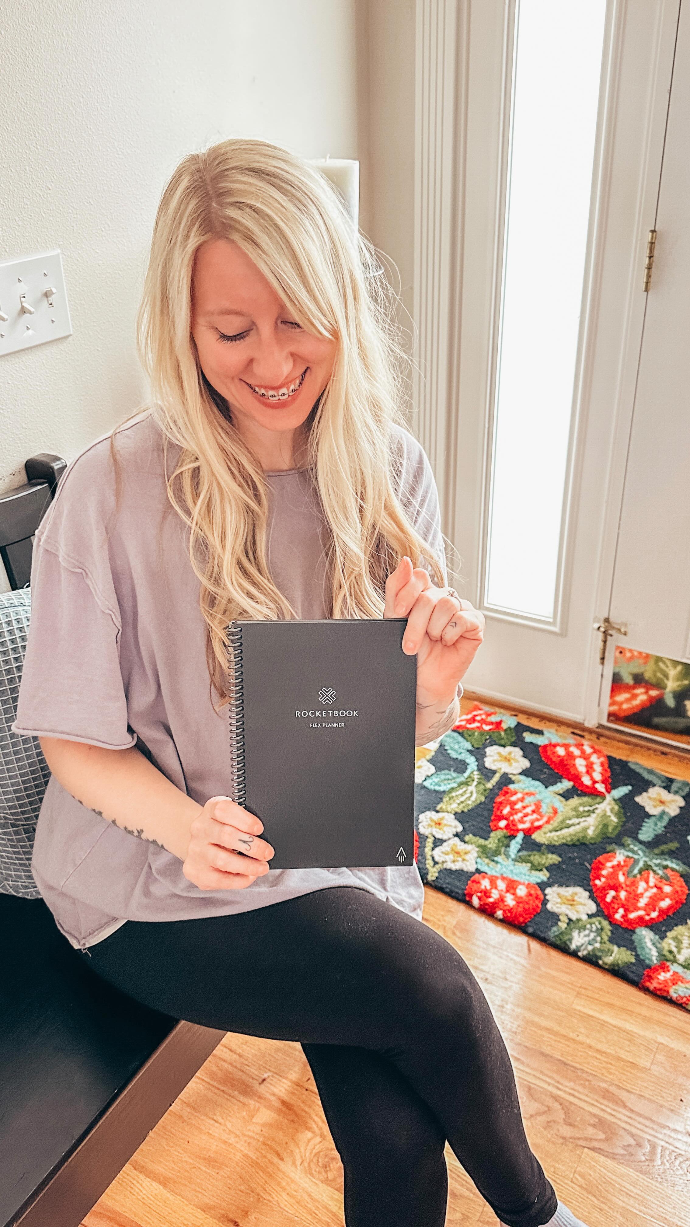 Instagram post by @ashleyjtodd for Rocketbook. Caption reads: #ad Sharing about the new and improved Rocketbook....