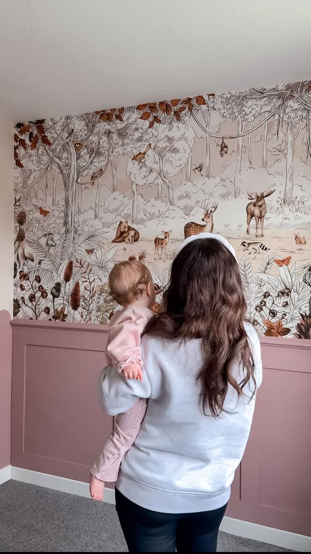 Instagram post by an influencer for Bump Baby & You. Caption reads: Girl mum era 🥹✨ Ad | I wanted a nursery that felt....