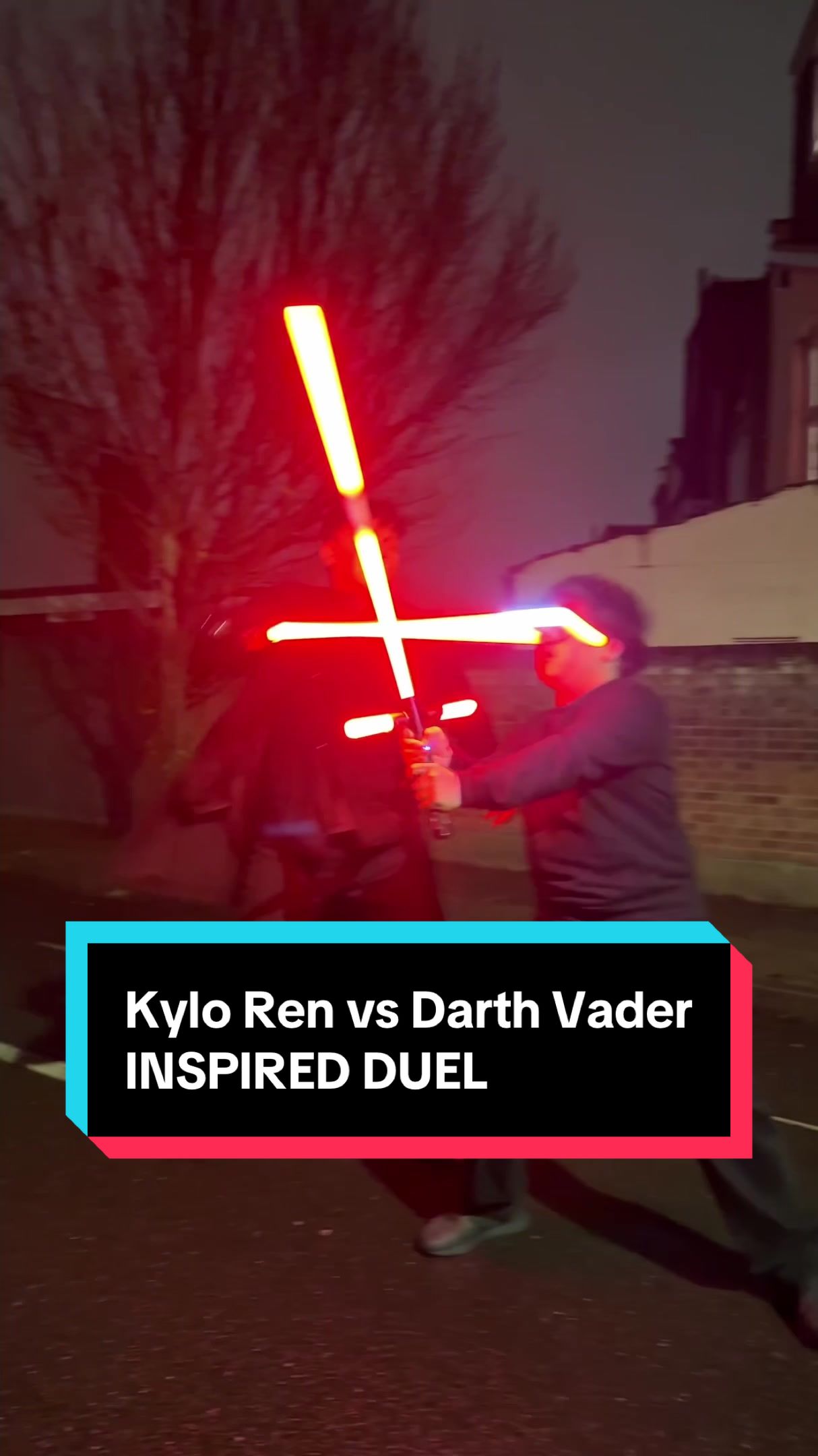 TikTok post by @masterbrandonwon for NSabers. Caption reads: [...] the ‘Kylo Ren SE’ Neopixel saber by NSabers....