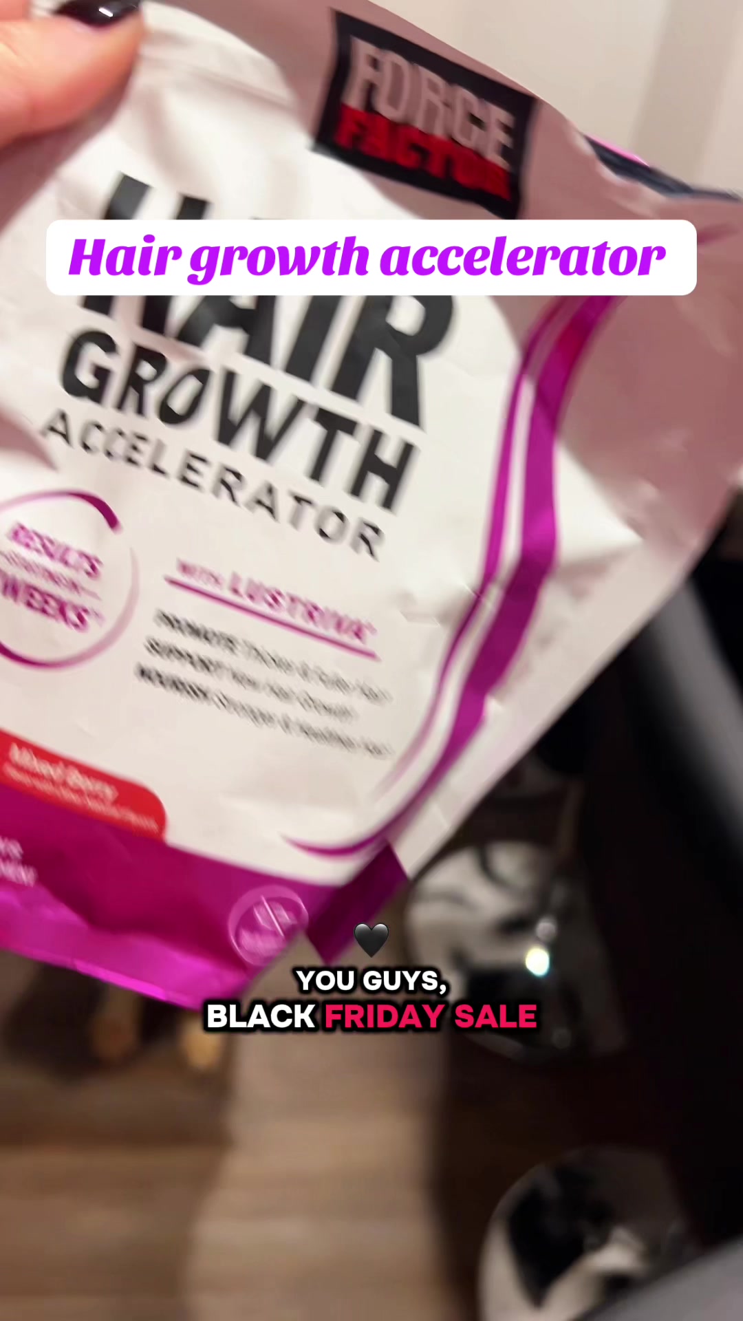 TikTok post by @lowkeymarline for Force Factor. Caption reads: [...] #tiktokshopcybermonday #forcefactorpartner....