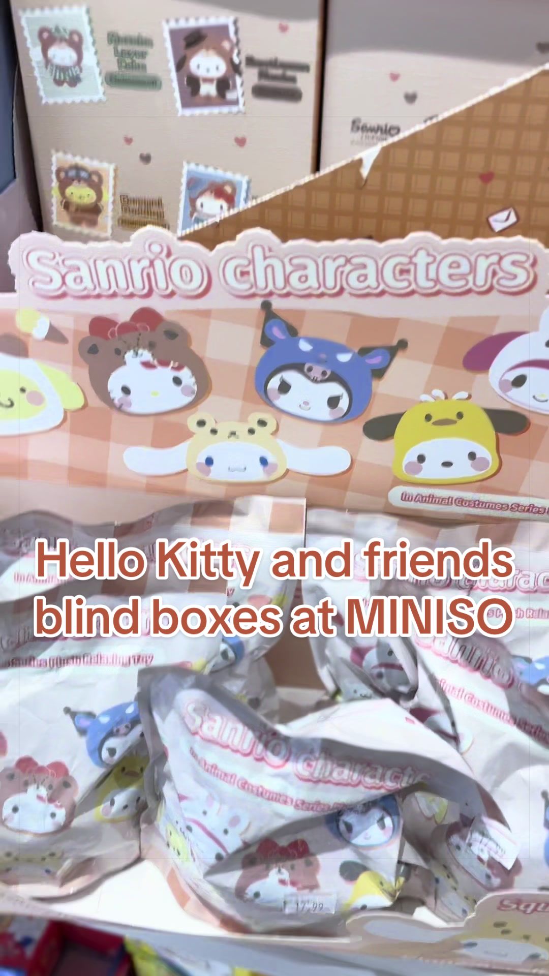 TikTok post by @andie.vela for Sanrio. Caption reads: [...] United States @Official Sanrio #minisosanrio....