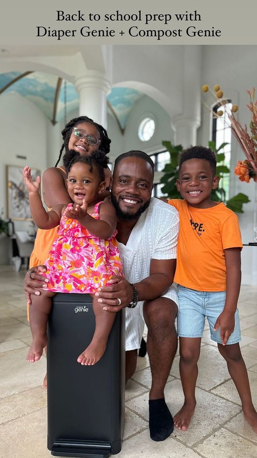 Instagram post by @iamjamesmeeks for Diaper Genie. Caption reads: [...] why our family depends so much on the Diaper....