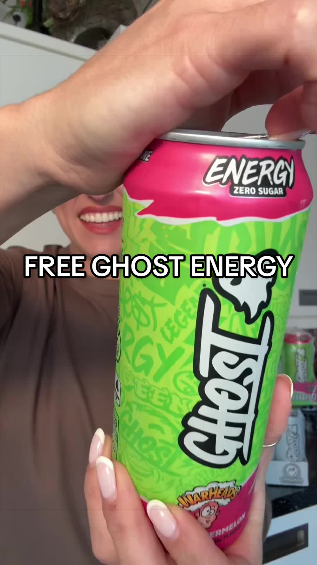 TikTok post by @dailyjlh for GHOST® Energy. Caption reads: ad @ghostenergyuk @GHOST LIFESTYLE ⚡️ ENERGY....