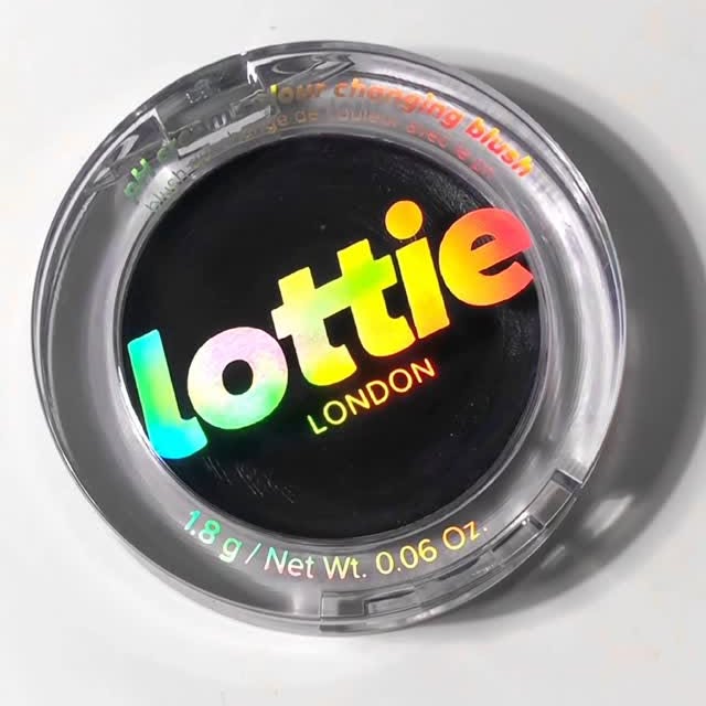 Instagram post by @geenakashif for LottieLondon. Caption reads: [...] you try this black blush? 
I did and it is....