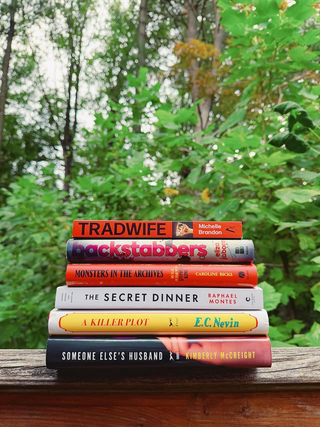 Instagram post by @jess_reads_books for Celadon Books. Caption reads: It’s been a month of thriller and mystery books....