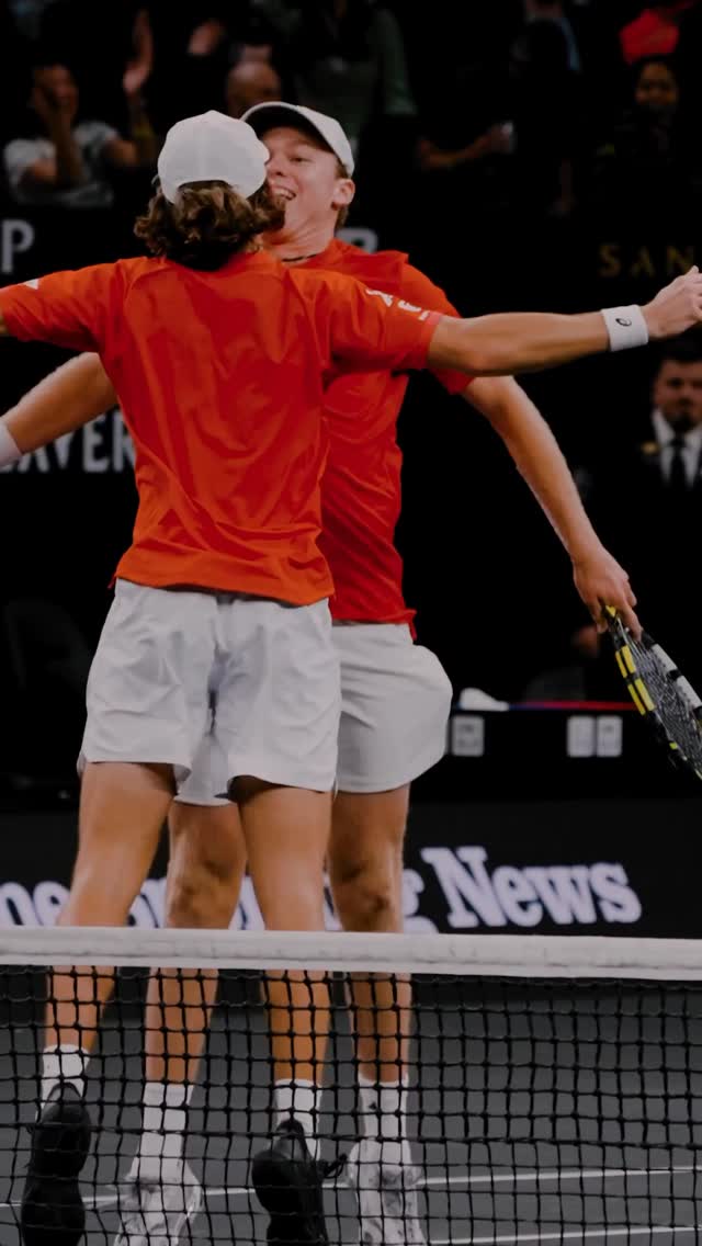 Instagram post by @alex_michelsen for Australian Open. Caption reads: A clean sweep 🧹

#LaverCup.
