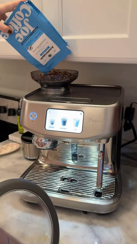 Instagram post by @sadieloving for Breville. Caption reads: [...] my setup and wow ☕️☕️☕️ the new breville....