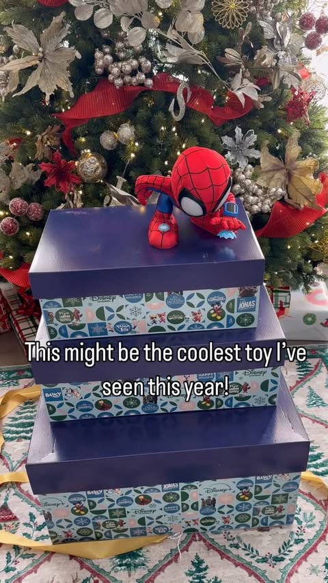 Instagram post by @toystorydad for Jazwares. Caption reads: Disney gifted us a package of holiday goodies and....