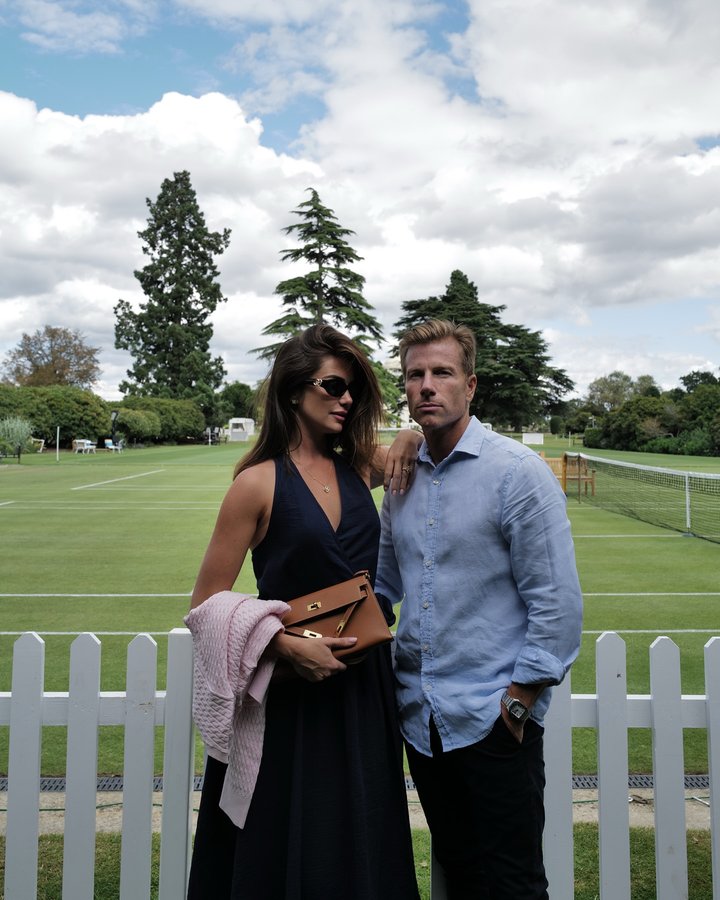 Instagram post by @withrosalind for Boodles. Caption reads: Partnership @boodles @theboodlestennis | Tennis....