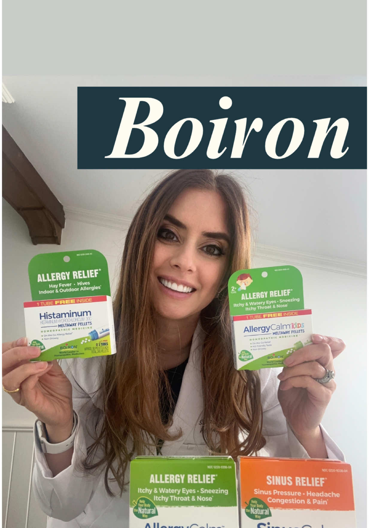 TikTok post by @drsuzannesoliman for BoironUSA. Caption reads: Spring is beautiful, but allergies can be a real....