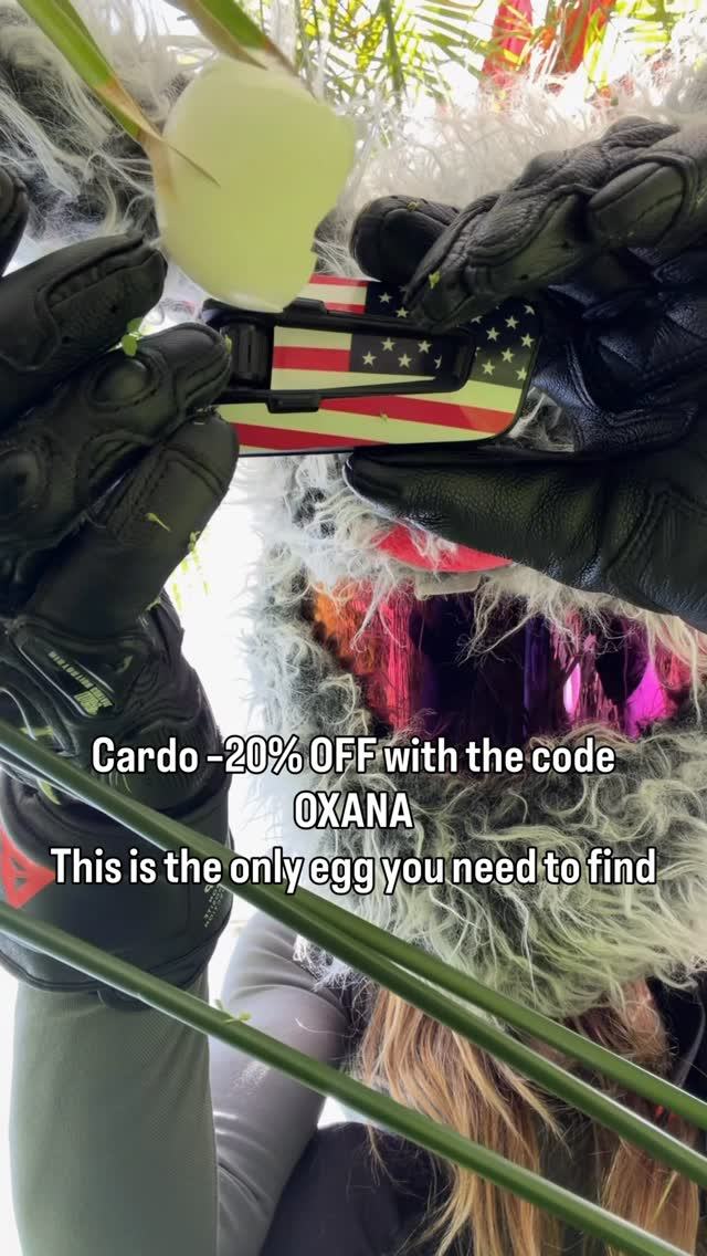 Instagram post by @oxana.fit for Cardo Systems. Caption reads: [...] OXANA. Only 2 days. Don’t miss it.....