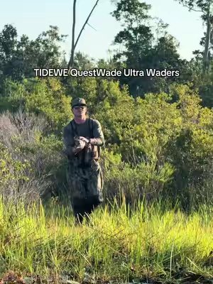 TikTok post by @fowlplayfilms for TideWe. Caption reads: The TideWe QuestWade Ultra Comfort Waders are a....
