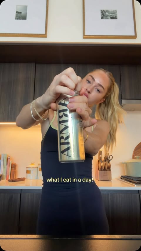 Instagram post by @sydneyschiffer for ARMRA Colostrum. Caption reads: what I eat in a day 😁😁😁😁😁 @tryarmra....