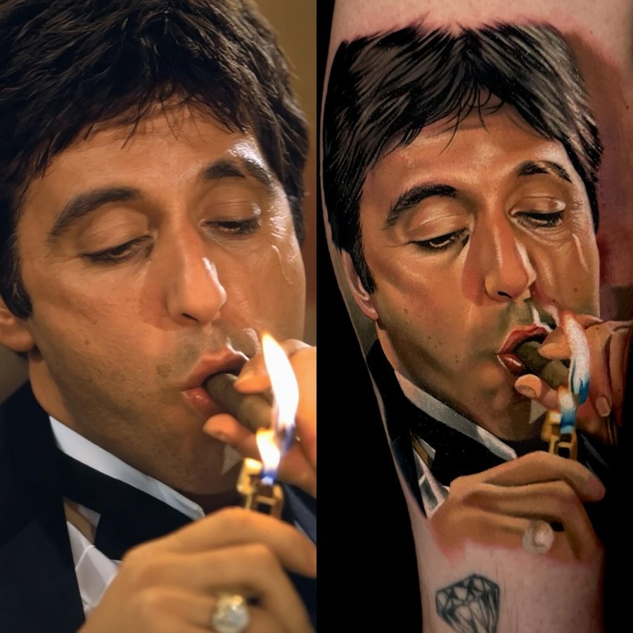 Instagram post by @chrismeighantattoo for Eternal Ink. Caption reads: There are some movie characters I’ll always love....