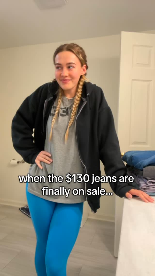 Instagram post by @ashlyn._.smith for FITJEANS. Caption reads: best believe i will be stocking up (but to be....