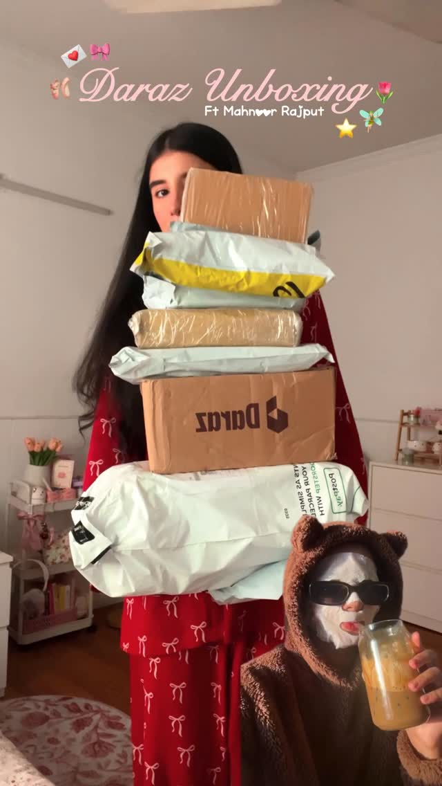 Instagram post by @mahnoor_rajput__ for Daraz. Caption reads: This was sm fun 🎀  check out @mahnoor_rajput__ &....