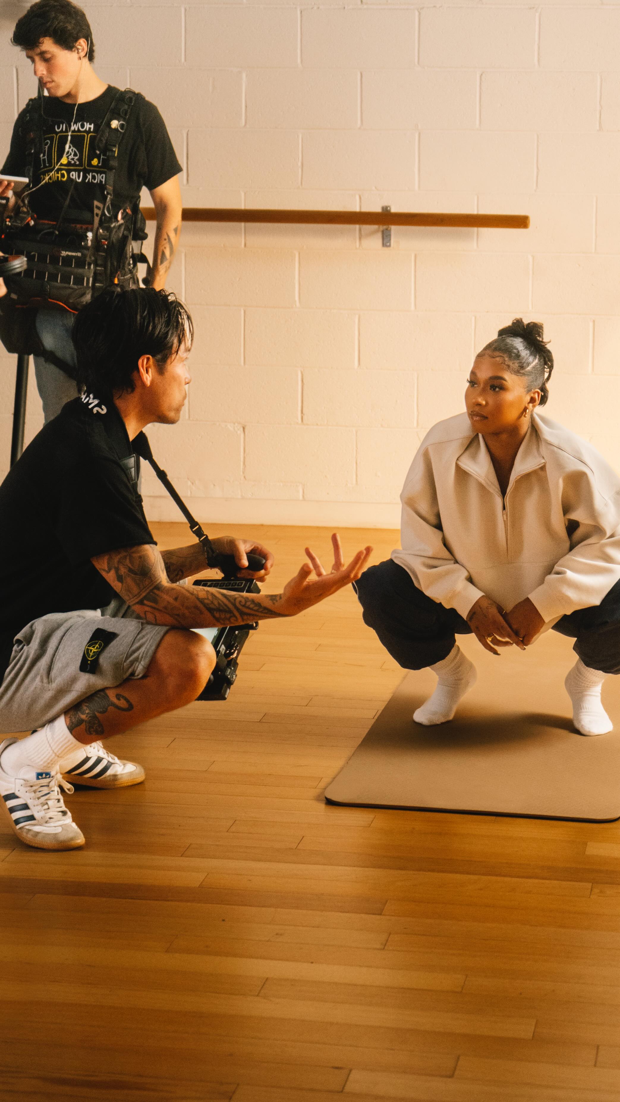 Instagram post by @jordanchiles for Beats by Dre. Caption reads: Come behind the scenes with @jordanchiles at her....